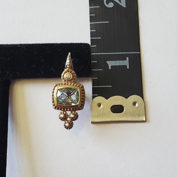 Stunning & Unique Judith Ripka Blue Topaz Earrings - Picture 5 of 7